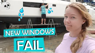New Leopard Catamaran Windows CRACKED, BROKEN & LEAKING | Our Disaster