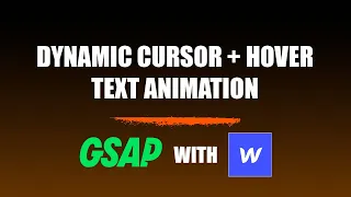 GSAP Custom Cursor Scramble Text on Hover Easy Webflow JavaScript Tutorial Step-by-Step