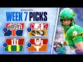 Picks for EVERY Top 25 game in College Football Full Week 7 Predictions