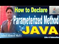 how to declare parameterized method in java in urdu hindi