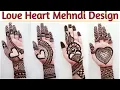 Simple and Attractive Love Heart Mehndi Design - Easy Mehndi for Beginners