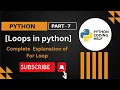 Loops in python For loop in python in hindi python tutorial in hindi for beginners