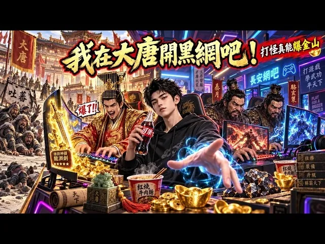 一間現代網咖穿越大唐