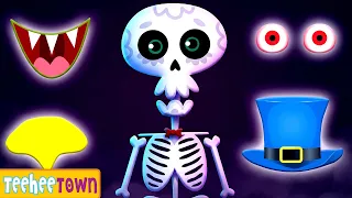 Midnight Magic - Guess The Funny Missing Big Skeleton Face | Finger Family Songs by @TeeHeeTown