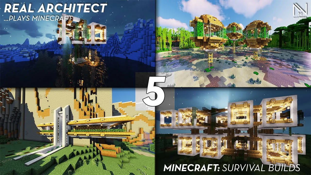 Minecraft Survival Builds | Real Architect Builds in Minecraft - Minecraft Building Tutorial