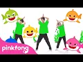 Colorful Baby Shark and Baby Cars Yellow Green and Blue Colors Pinkfong
