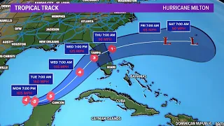 Hurricane Milton tracker Live radar forecast path category updates
