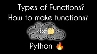 Type of Functions User defined functions PYTHON
