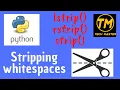Stripping whitespaces in python removing whitespace in python lstrip rstrip strip