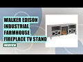 Walker Edison Fireplace TV Stand Review Stylish Functional for Large TVs