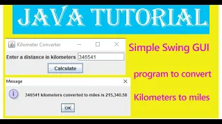 Kilometer Converter using the swing framework