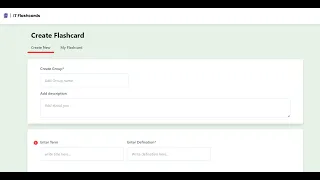 Flash Card Generator React NodeJs Javascript Web App