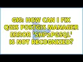 GIS How can I fix QGIS PostGIS Manager error shp2pgsql is not recognized