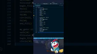 Drawing Doraemon Using Python Turtle Graphics