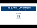 The Language of Predicate Logic The Power and Limits of Logic 1a