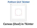Canvas Draw a Oval in tkinter Python Tkinter GUI Tutorial part33