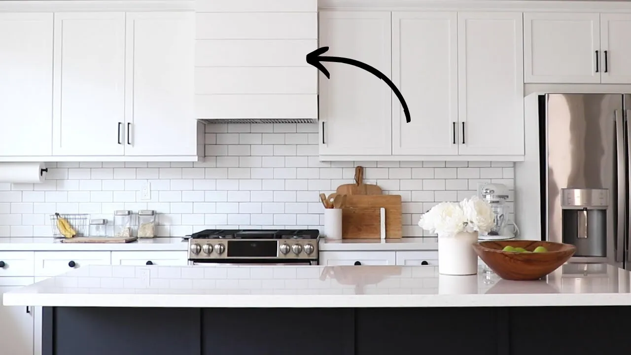 How To Build A DIY Shiplap Kitchen Hood   DIY Range Hood Cover   Healthy Grocery Girl