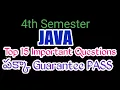 Sem4 JAVA Top 15 Questions 4th semester JAVA