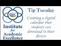 Tip Tuesday Digital Calendar