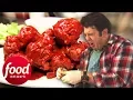 Adam Suffers To Eat 12 Jumbo Wings Dipped In A Sauce 400 X s Hotter Than Fresh Jalapeno Man v Food