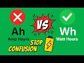 Download Lagu Amp Hours vs Watt Hours Explained | Battery Capacity for Solar Power Systems (Ah vs Wh)