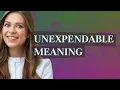 Download Lagu Unexpendable | meaning of Unexpendable