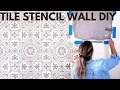 How To Stencil A Wall With A Moroccan Tile Stencil In Under An Hour