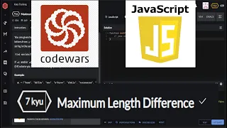 7 kyu Maximum Length Difference CodeWars JavaScript
