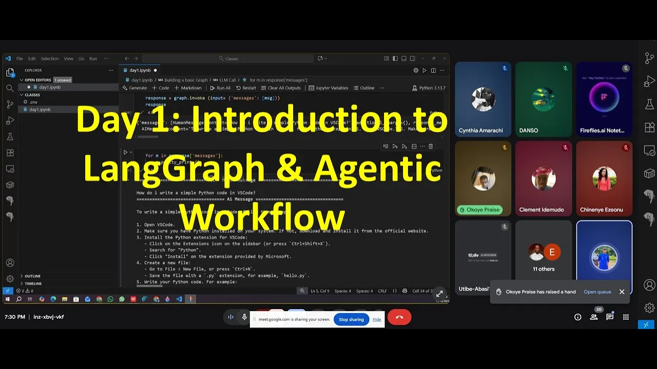 Day 1: Introduction to LangGraph & Agentic Workflow
