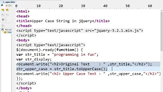 Upper Case String in jQuery