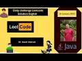 57 Insert Interval Leetcode Daily Challenge Live-coding English