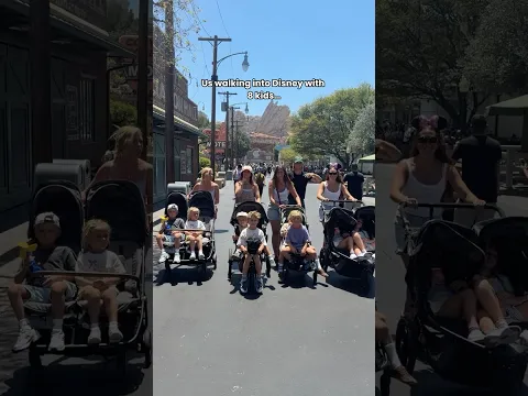 Us walking into Disney with 8 kids…