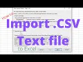 How to Import CSV Text file into Excel