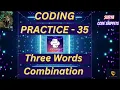 Three Words Combination Coding Practice-35 CCBP YouTube