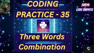 Three Words Combination Coding Practice-35 CCBP YouTube