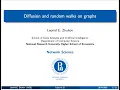 Network Science Lecture12 Diffusion and random walks on graphs