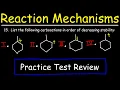SN1 SN2 E1 E2 Reaction Mechanism - Test Review