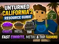 Unturned California 2 Resource Guide Fast Cinirite Metal Tar Farming