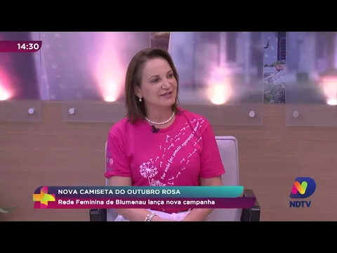 Nova camiseta do Outubro Rosa: Rede Feminina de Blumenau lança nova campanha