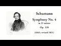Schumann: Symphony No. 4 in D minor, Op. 120 (with Score)