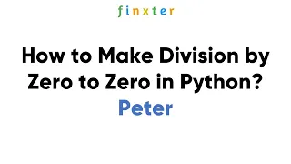 How to Make Division by Zero to Zero in Python