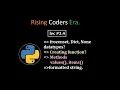 lec 4 frozenset dict none function formatted string values items