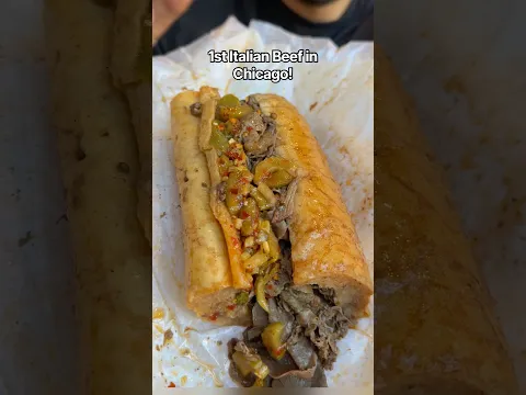 1st time having an Italian Beef in Chicago! #foodreview #mukbang