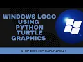 Windows Logo in Python Using Turtle Graphics TUTORIAL Python Turtle Project pythonji