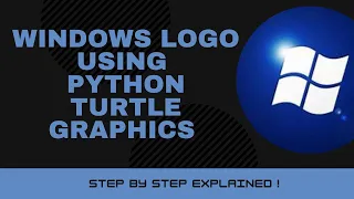 Windows Logo in Python Using Turtle Graphics TUTORIAL Python Turtle Project pythonji