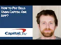 How to Pay Bills Using Capital One App