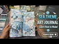 Sea theme art journal