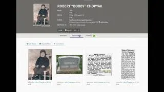 MEMORIALS OBITUARIES CEMETERIES OF THE CHOPYAK FAMILY LOCATED IN LUZERNE COUNTY PENNSYLVANIA