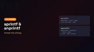 C in 100 Seconds sprintf and snprintf Format Into Strings Episode 34