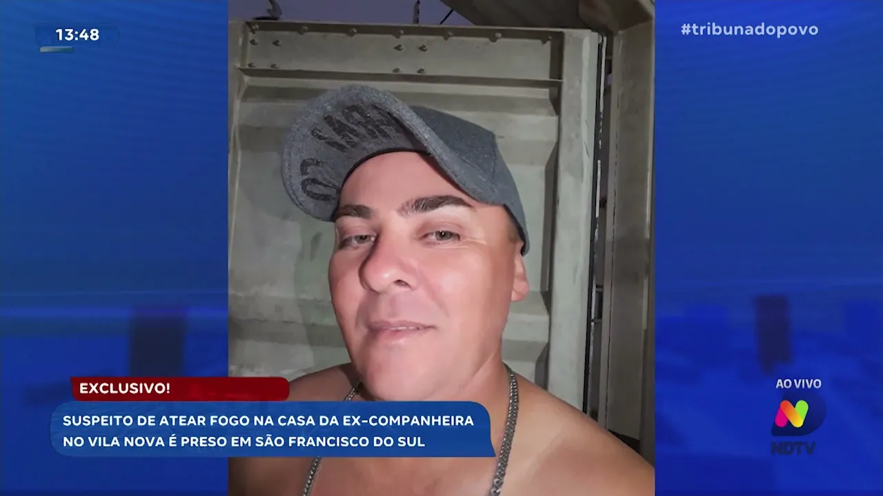 Suspeito de incendiar casa em Joinville é preso em São Francisco do Sul